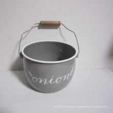 Enamel Coating Storage Pot Set Potato Pot Onion Pot with Pail